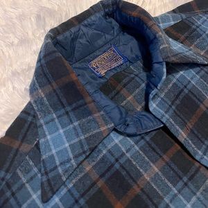 authentic vintage pendleton button up flannel short sleeve shirt